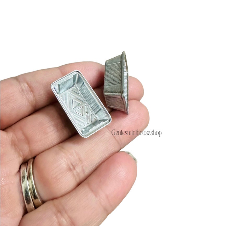 1/12 Scale Dollhouse Foil Loaf Pans Set