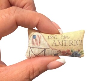 1/12 Scale 4th Of July Dollhouse Pillow