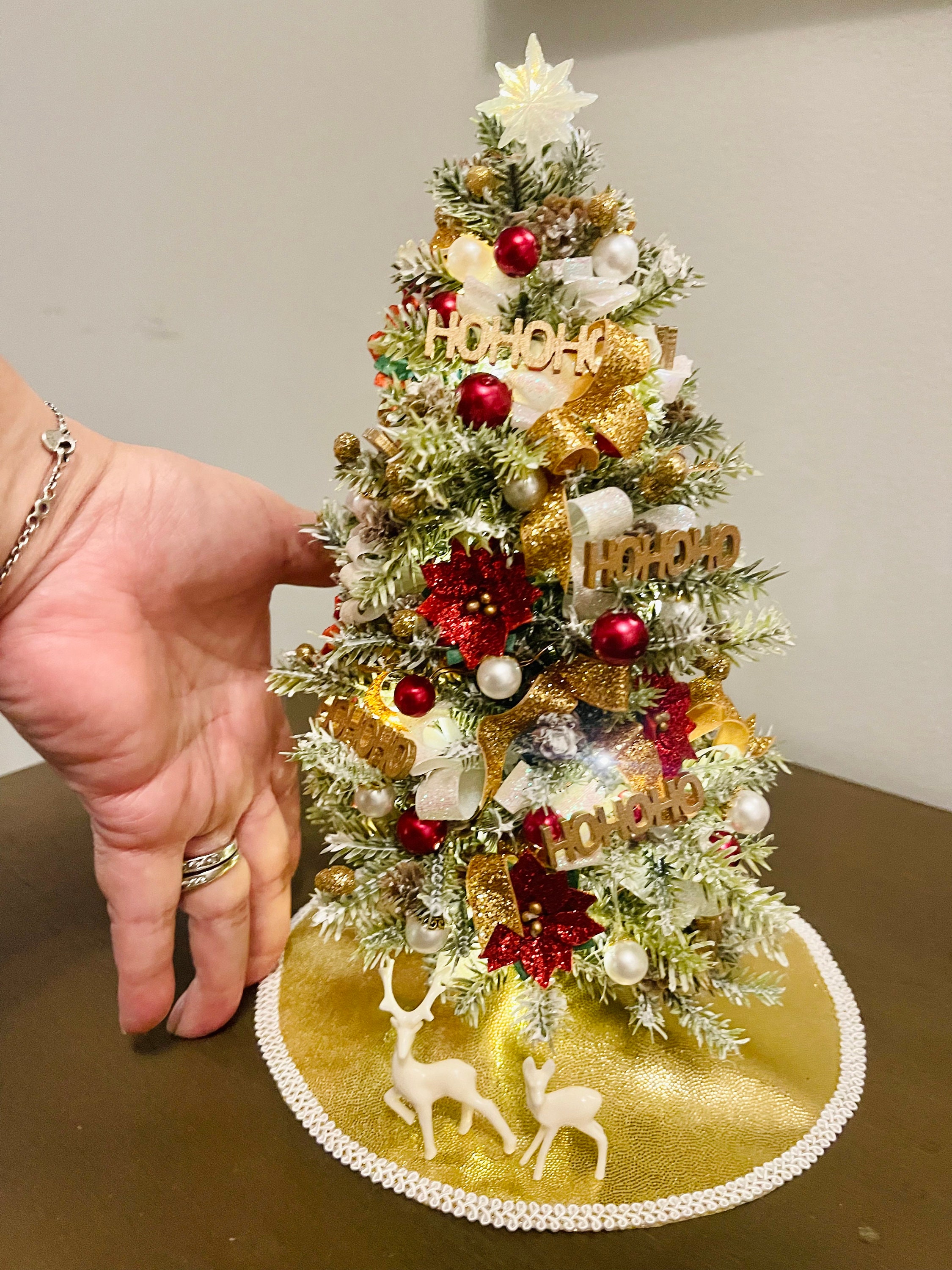 Miniature Christmas Tree With Lights for Dollhouse 1/12 Scale Etsy