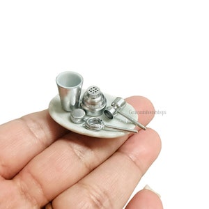 1/12 Scale Cocktail Shaker Set 5 pc for Dollhouse
