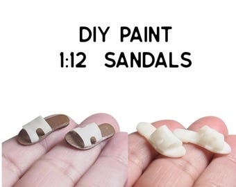 1/12 Scale DIY Paint  Sandals