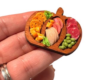 1:12 Scale Miniature Charcuterie Pumpkin Fall Tray