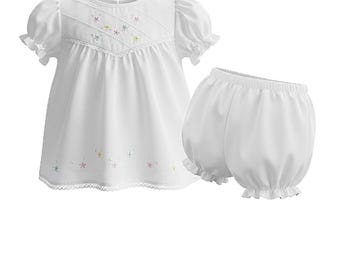 Sz Newborn   Embroidered Sweet Flower  Dress Set