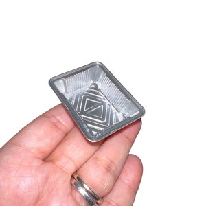 Miniature Foil Roasting Pan 1:12 scale For dollhouse