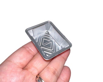 Miniature Foil Roasting Pan 1:12 scale For dollhouse