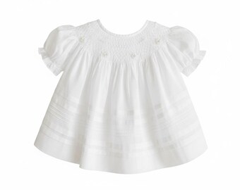 Newborn Smocked Pearl Dress