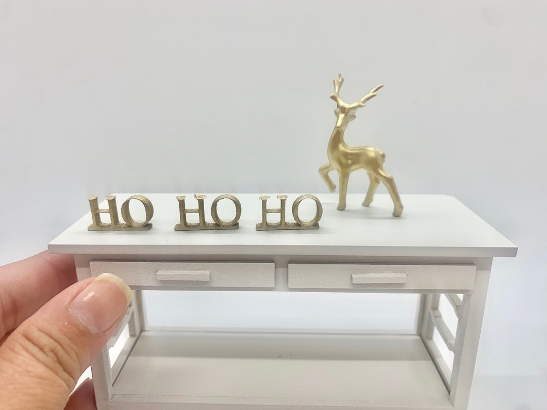 Miniature 1/12 Scale Gold HO HO HO Stand for Dollhouse Etsy