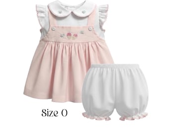 Sz Newborn Pinafore Romper Dress set