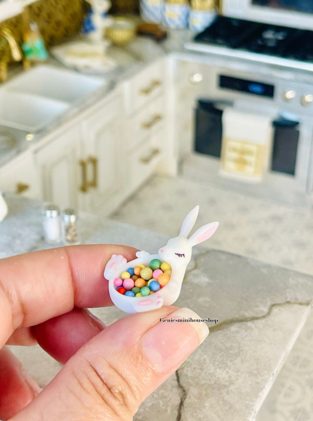 1/12 Scale Miniature Rabbit Candy Dish for Dollhouse - Etsy