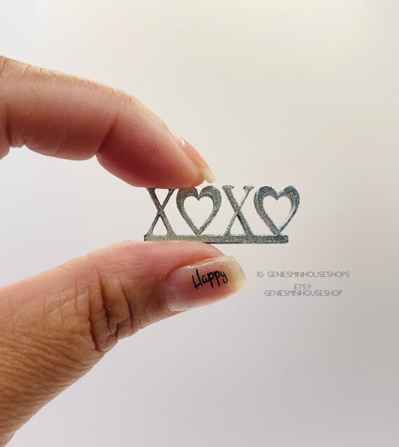 1/12 Miniature Silver Tone XOXO Stand for Dollhouse Etsy