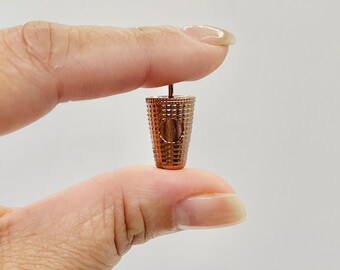 Miniature Rose Gold 1/12 Scale Tumbler cup for dollhouse