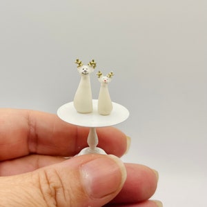 Miniature Deer set For Dollhouse 1/12 scale