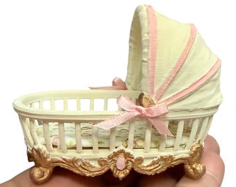 1/6 and fits 1/12 Scale Bassinet for dollhouse
