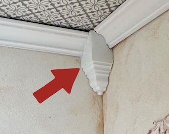 1/12 Scale Dollhouse Inside Corner Block 2 pc for molding