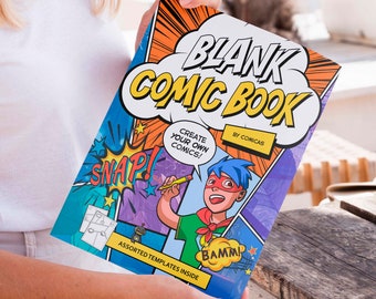 Comic Sketchbook | Blank Comic Book with Comic Art Tutorials - Create your own comics | Lessons on How to Draw Comics Included