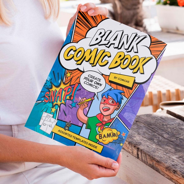 Comic Sketchbook / Comic Book en blanco con tutoriales de Comic Art - Crea tus propios cómics / Lecciones sobre cómo dibujar cómics incluidas