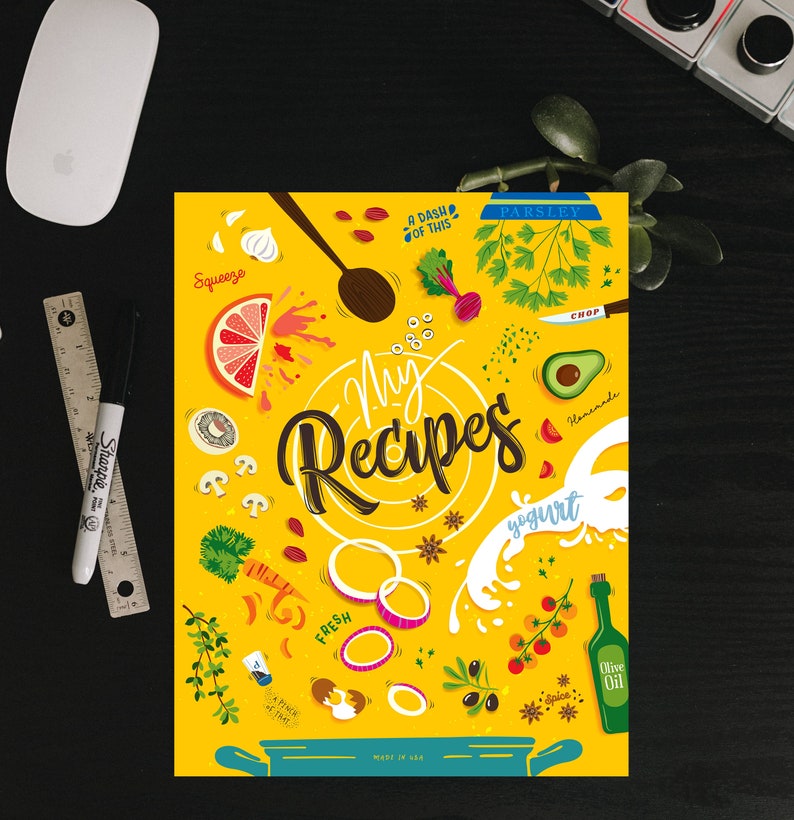 Personalized Recipe Book MADE IN USA Recipe Journal Etsy