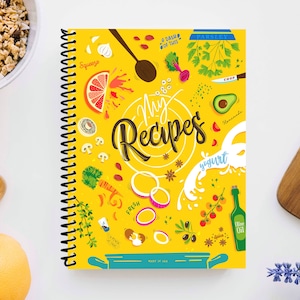 Livro de receitas | FEITO NOS EUA | Diário de receitas, diário de receitas, modelo de livro de receitas, organizador de receitas, fichário de receitas, presentes de Natal