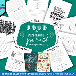 Food & Fitness Journal Printable Bundle: Weight Loss Tracker (Digital Download)