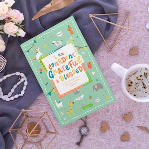 Diario de gratitud personalizado para niños / FABRICADO EN EE. UU. (diario, cuaderno, diario, agenda, libros para niños)