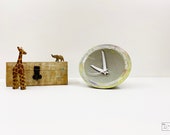Unique concrete clock, industrial desk clock, modern table clock, creative mantel shelf clock
