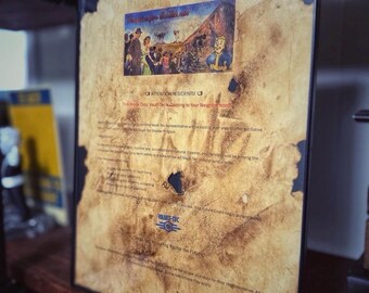 Fallout Vault Tec Advertisement  (Distressed/Framed)
