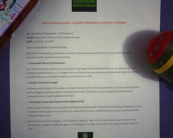 Fallout Robco Interoffice Meme Letter
