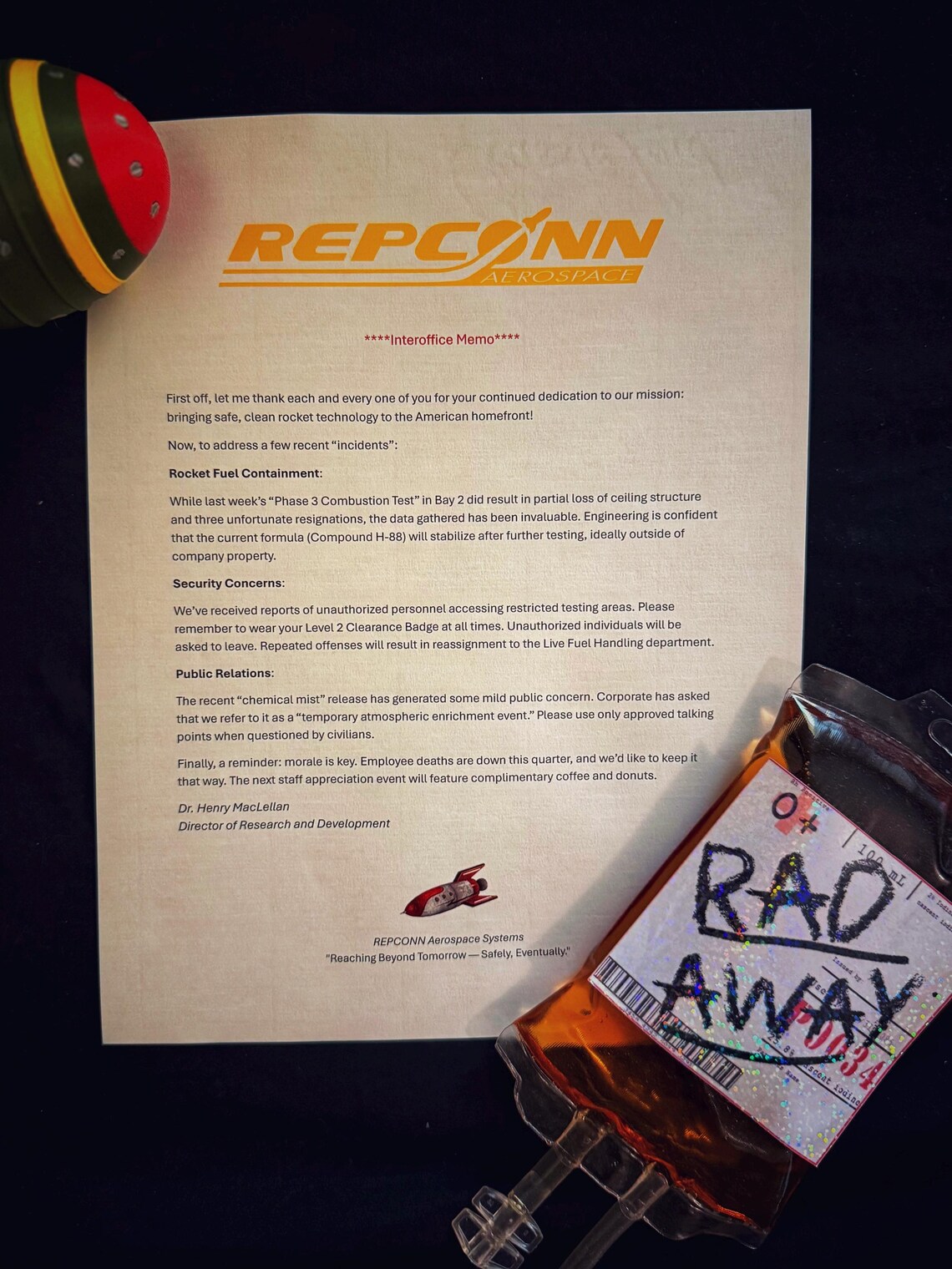 Fallout Repconn Interoffice Memo - Etsy