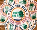 Save the bees sticker, protect the trees sticker, clean the seas sticker, environment sticker, planet sticker, nature sticker