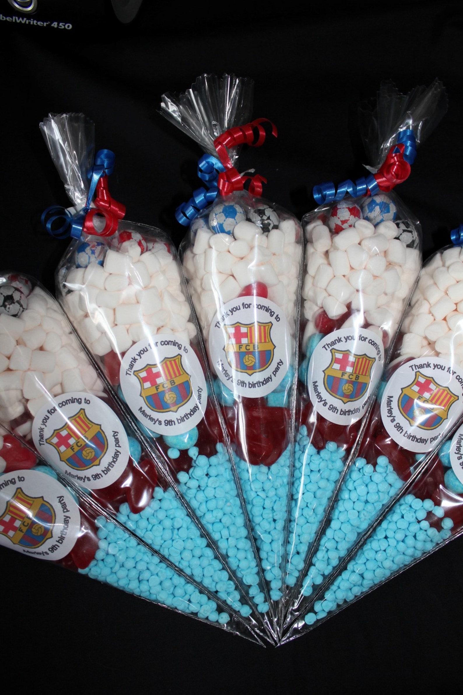 Football Party Bags Personalised Pre Filled Goody Cones Sweets Etsy