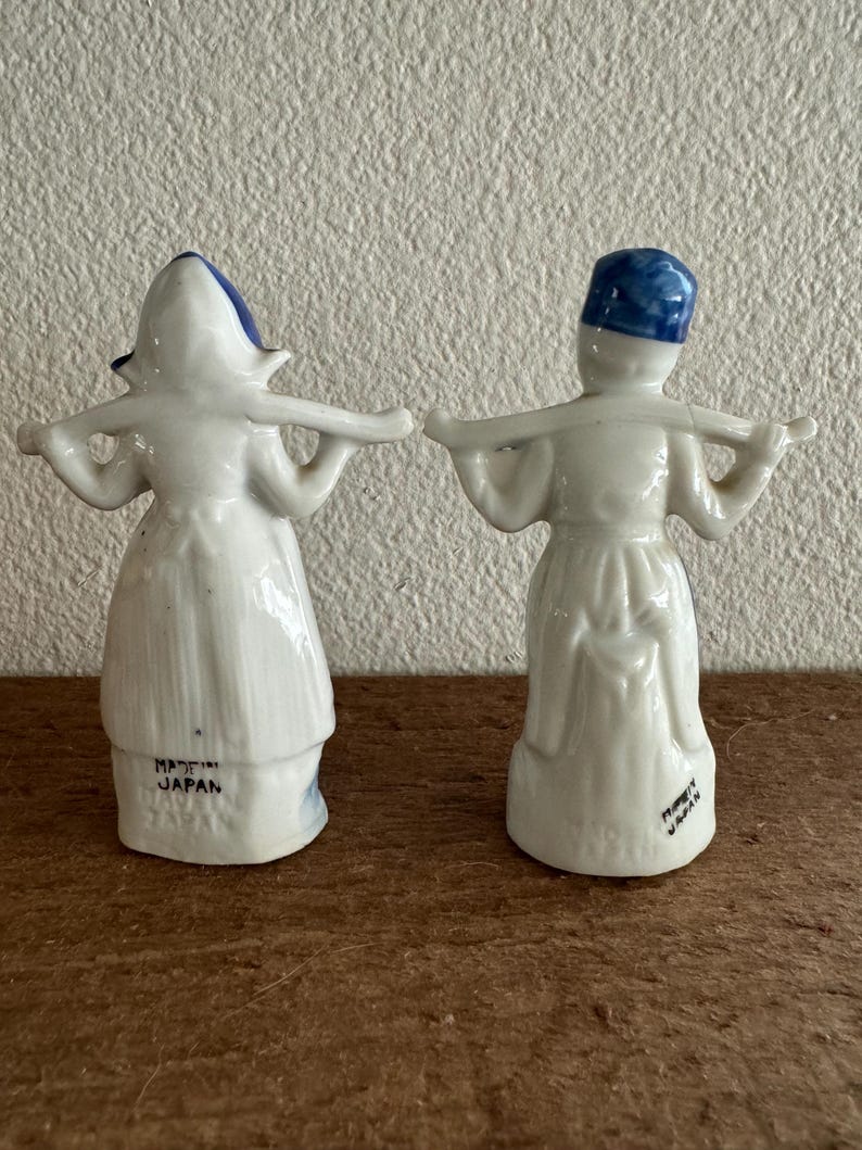 Vintage Dutch Boy Girl Figurines Blue & White Porcelain Set ~ Made in ...