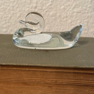 Vintage Glass Duck, Vintage Glass Duck Paper Weight