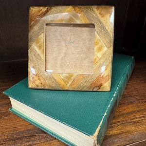 Vintage Wooden Small Picture Frame - Made in Philippines Wood Frame - Wooden Picture Frame - Square Picture Frame - Vintage Wooden Frame