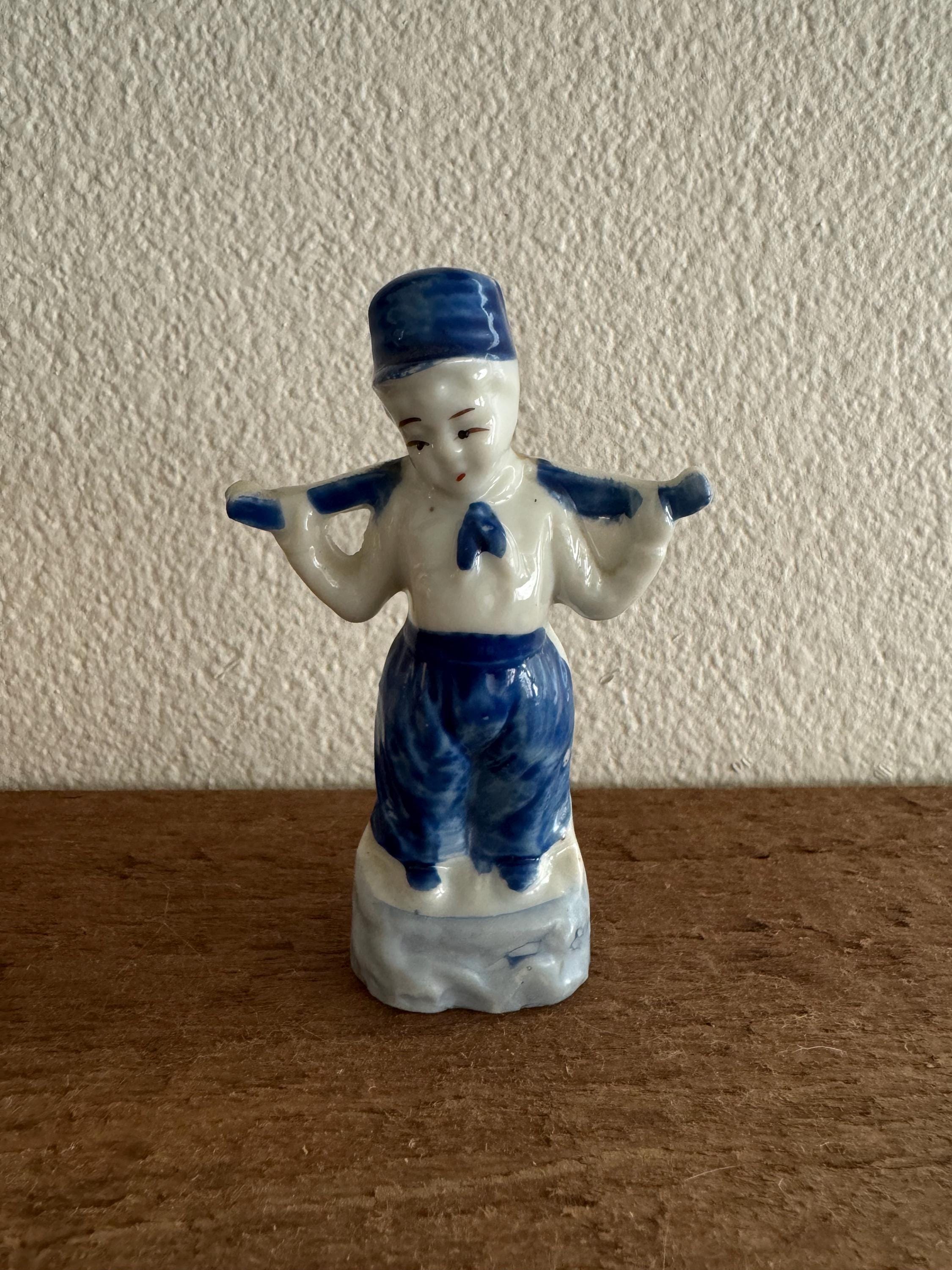 Vintage Dutch Boy Girl Figurines Blue & White Porcelain Set ~ Made in ...