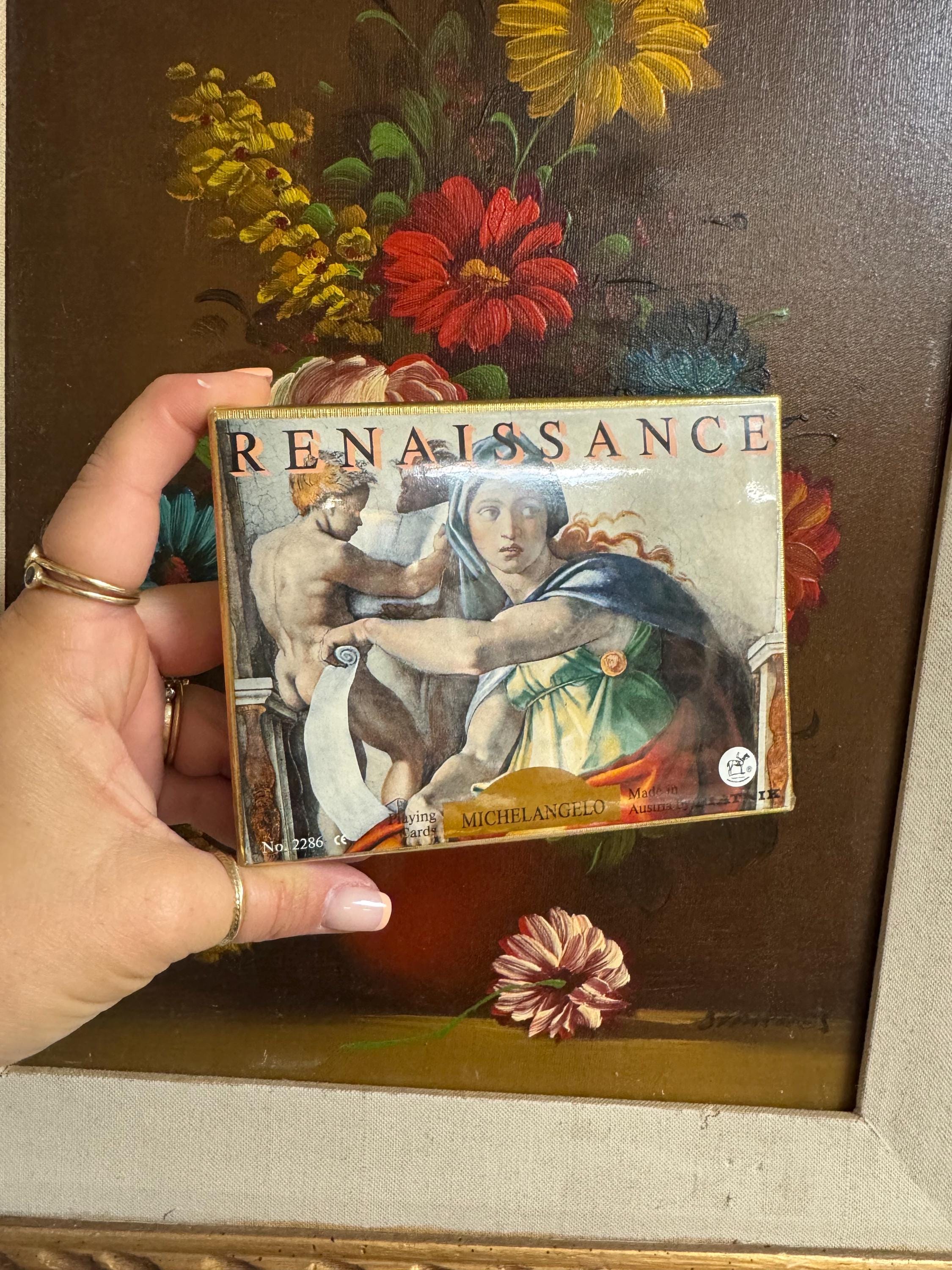 Italian Renaissance Cards Renaissance Michelangelo Playing Cards Set by Piatnik Made in Austria ...