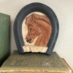 Posacenere vintage in ceramica a forma di testa di cavallo - Posacenere vintage - Collezionista di cavalli - Posacenere antico a forma di cavallo - Posacenere in ceramica a forma di cavallo