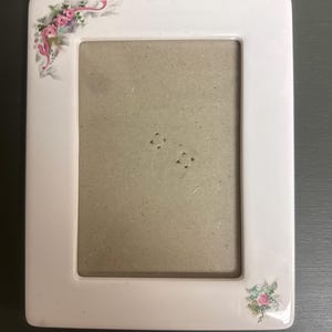 Vintage Ceramic Picture Frame with Floral Detail - Made in Taiwan Vintage Picture Frame - Wedding Decor - Floral Decor - Girl Room Decor