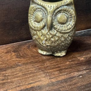 Vintage Brass Owl Bud Vase - Small Brass Owl Bud Vase - Vintage Brass - MCM - Mid Century Modern Style - Vintage Style