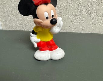 Vintage 1980s Walt Disney Mickey Squeaker Baby Toy Playskool Baby *Red Hat Vinyl - Vintage Disney Mickey Mouse - Vintage Disney - Disney