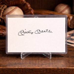 Fiche d'autographes en fac-similé Mickey Mantle