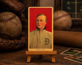 Tarjeta de presentación novedosa con reimpresión envejecida Ty Cobb T206 con diseño de borde blanco