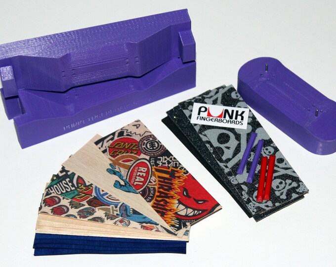 IMPROVED Pro Fingerboard Mold Kit for 2 Boards. Graphic Veneer/grip