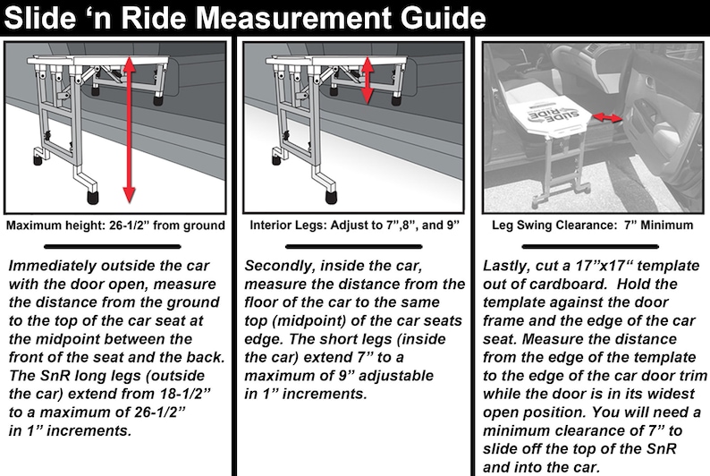 SLIDE 'n RIDE® Vehicle Assist Transfer Seat/board/device 500lb. Rated