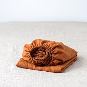 Linen Fitted Sheet - Linen Bedding - Linen Sheet - Queen Fitted Sheet - Fitted Sheet - Linen Sheets - Sheet - King Fitted Sheet - Linen Bed