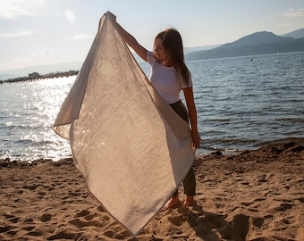 Linen Extra Large Bath Towel - Towel Wrap - Linen Bath Towel - Linen Hair Towel Wrap - Linen Towel - Spa Wrap - Beach Towel