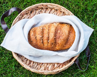 Sourdough Bread Bag - Linen Bento Bag - Bread Bags  -  Produce Bag - Bread Loaf Bag - Bakery Bag - Sourdough Bag - Reusable Linen Bread Bag