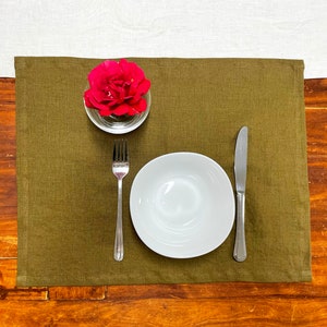 Linen Placemats - Various colors - Linen placemat set - Linen placemats for table decor - Placemat