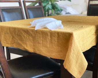 Linen Table Cloth - Linen Table Runner - Custom Size Table Cloth - Kitchen Table - Table Linens - Linen Table Cover - Linen Dining - Home