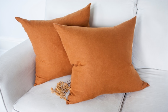 Linen Cushion Cover with Zipper - Decorative Cushion Cover - Linen Zipper Pillowcase - Linen Zipper Pillow Cover - Zipper Cushion Cover