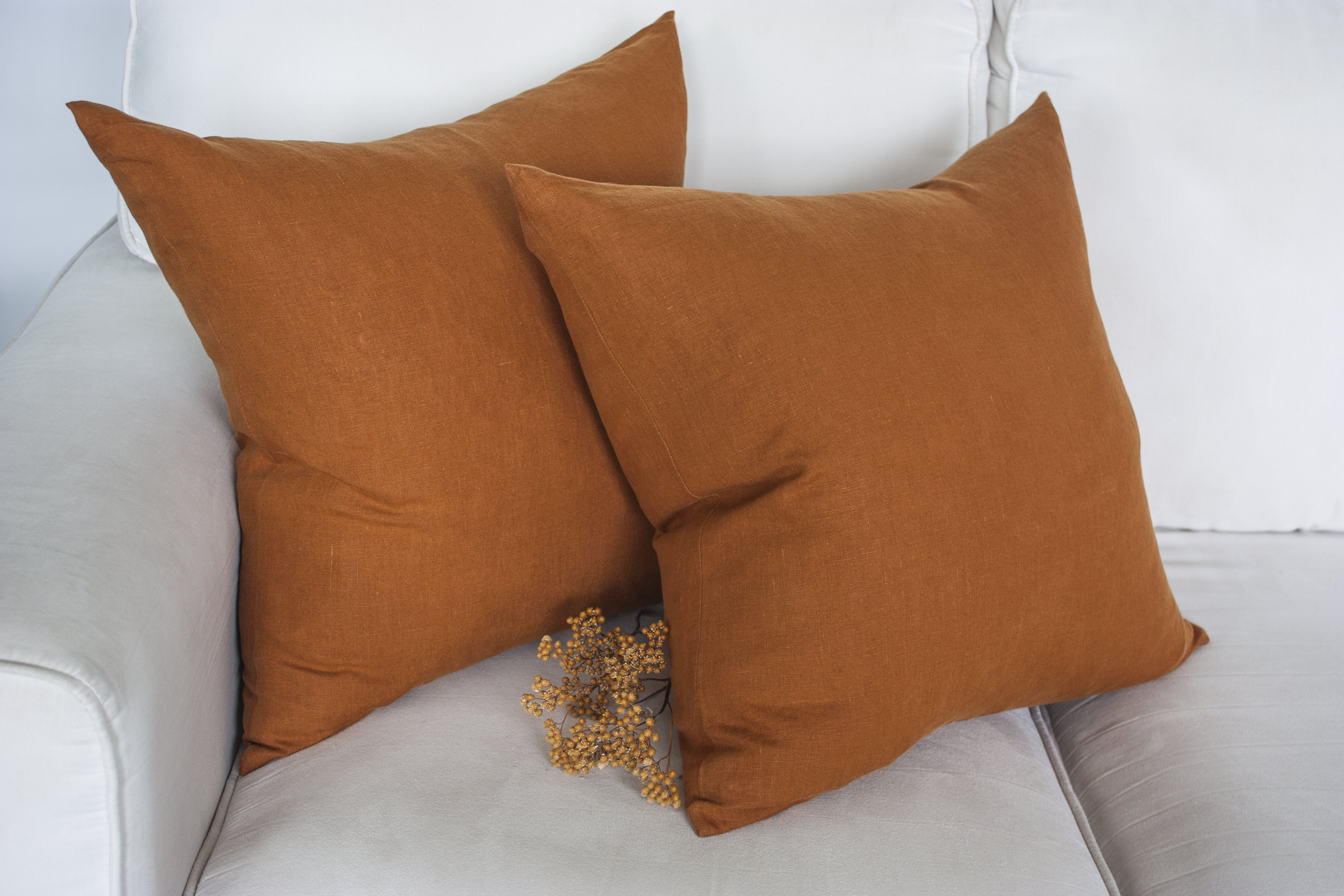 Linen Cushion Cover With Zipper Decorative Cushion Cover Etsy Canada